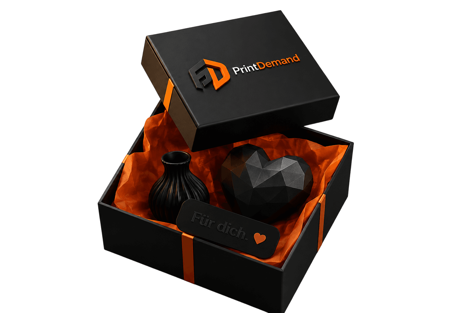 PrintDemand Geschenkbox mit personalisierten 3D-Drucken